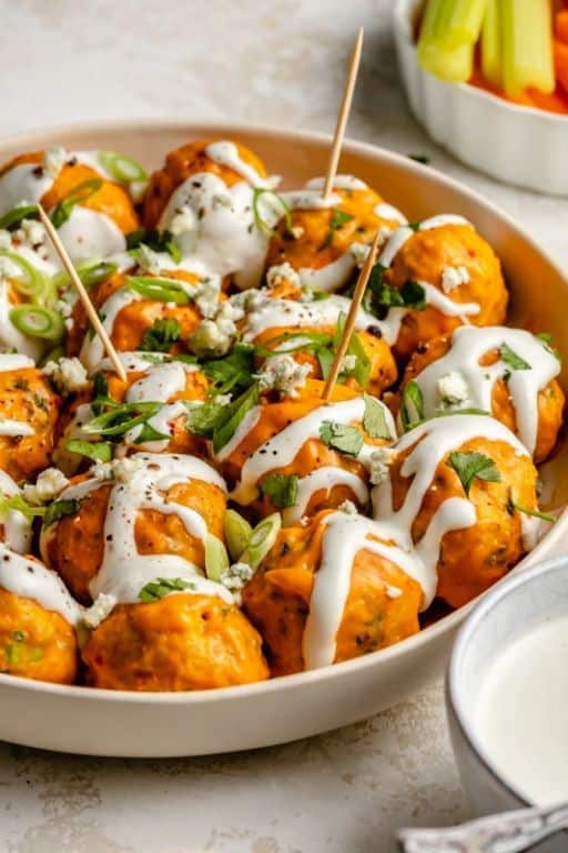 Buffalo Sauce Cocktail Meatballs