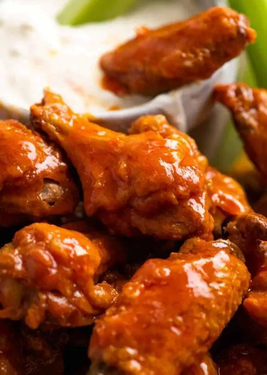 Buffalo Sauce Crusted Chicken Wings