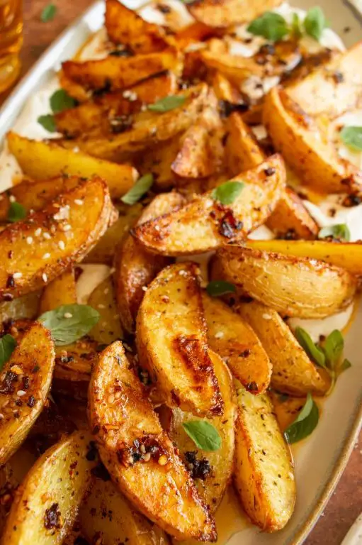 Buffalo Sauce Potato Wedges