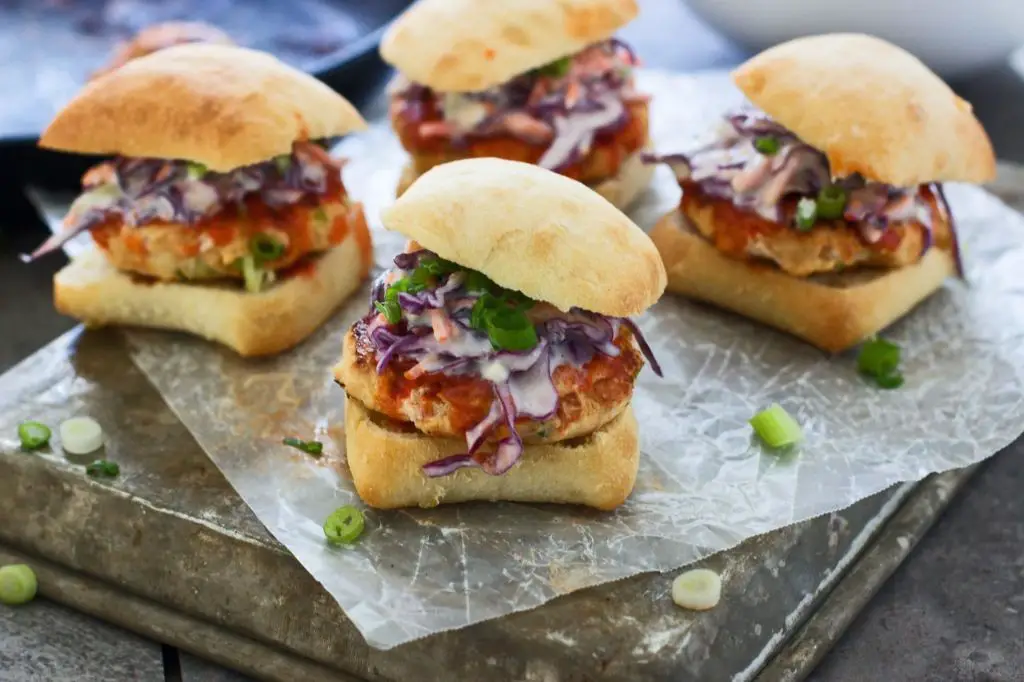 Buffalo Turkey Sliders with Blue Cheese