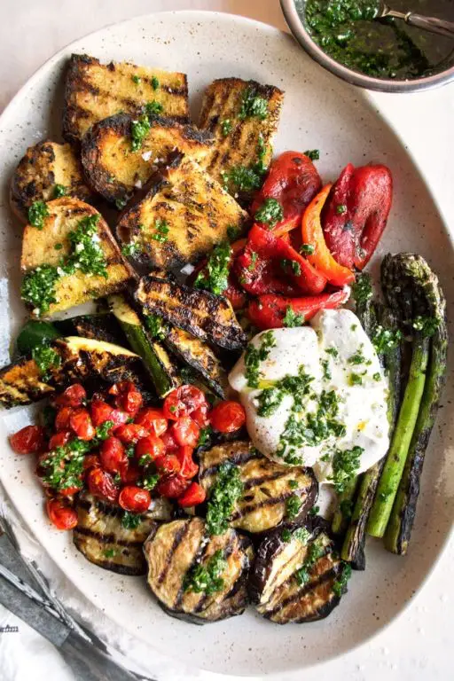 Burrata with Roasted Vegetables