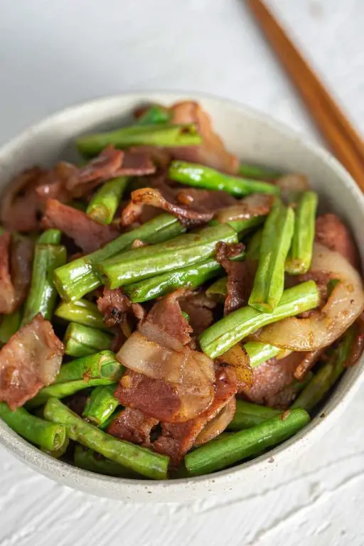 Bush Bean and Bacon Stir-Fry