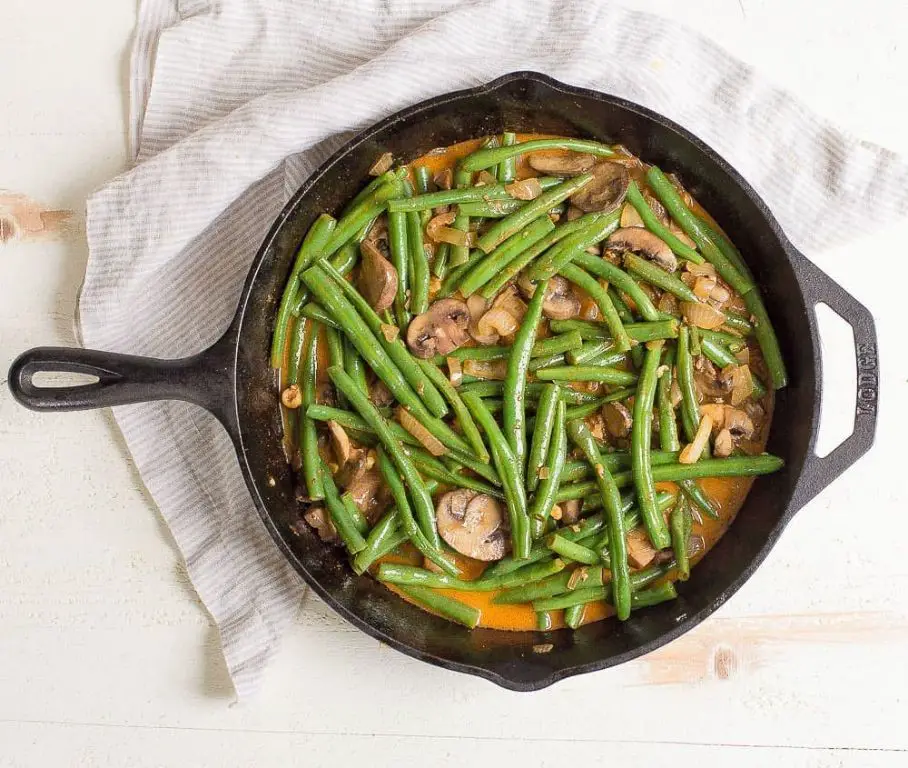 Bush Bean and Mushroom Skillet