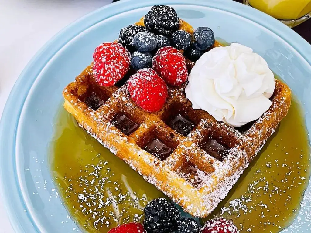 Buttermilk Waffles with Maple Syrup