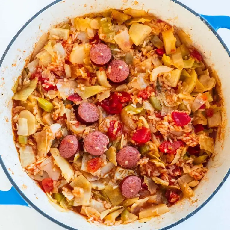 Cabbage and Andouille Sausage Jambalaya