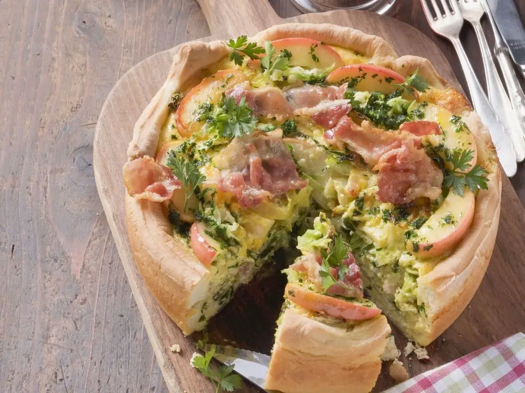 Cabbage and Bacon Quiche