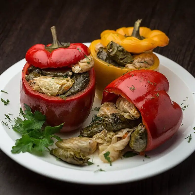 Cabbage and Carrot Stuffed Peppers