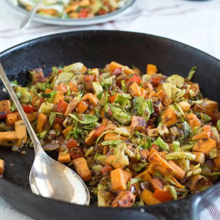 Cabbage and Sweet Potato Hash