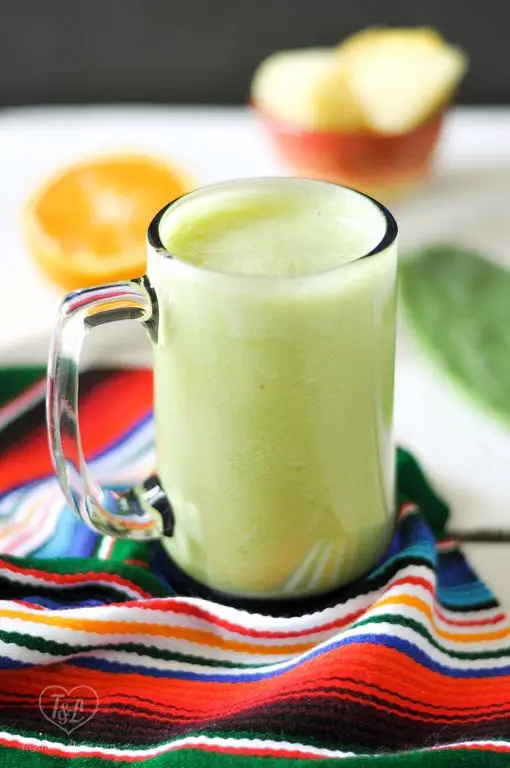 Cactus Smoothie with Pineapple and Mint