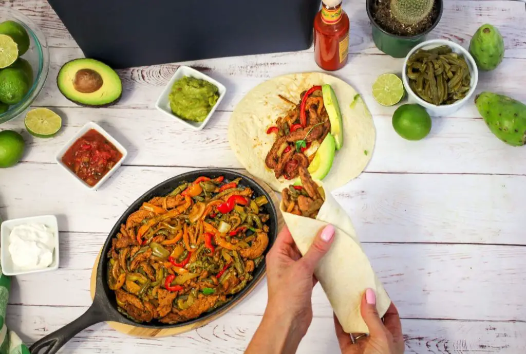Cactus and Chicken Fajitas
