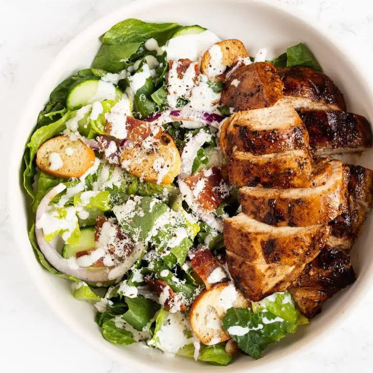 Caesar Salad with Balsamic Glazed Chicken