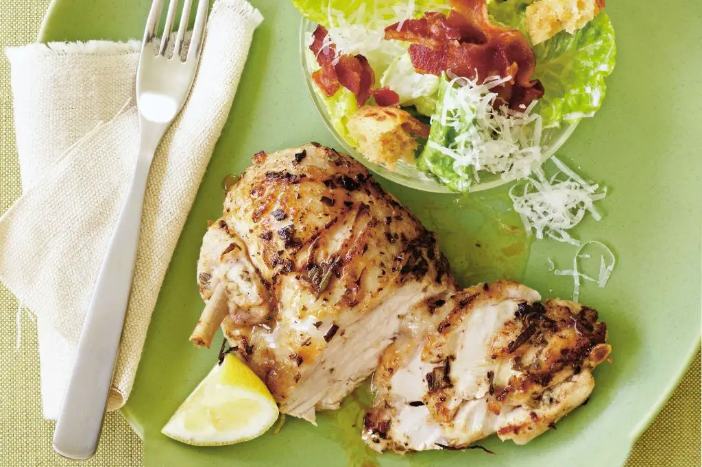Caesar Salad with Lemon Herb Chicken