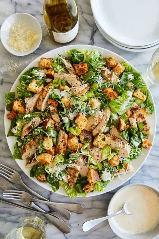 Caesar Salad with Mediterranean Spiced Chicken