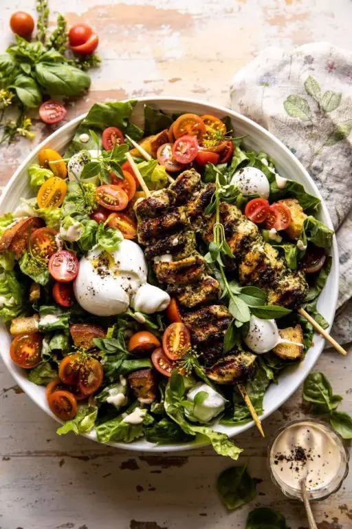 Caesar Salad with Pesto Chicken
