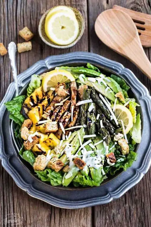 Caesar Salad with Teriyaki Chicken