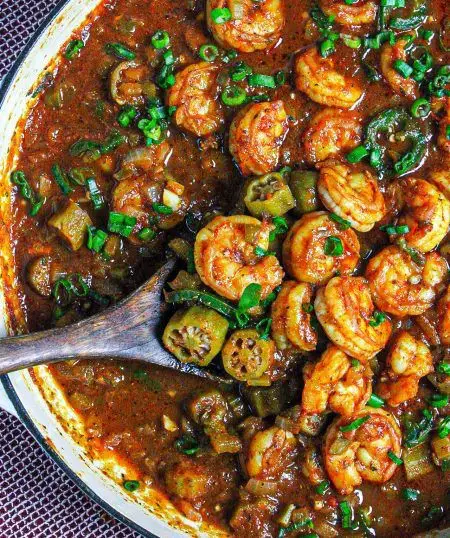 Cajun Okra and Shrimp Stew