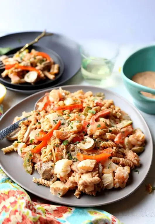 Cajun Scallop Pasta with Cream Sauce