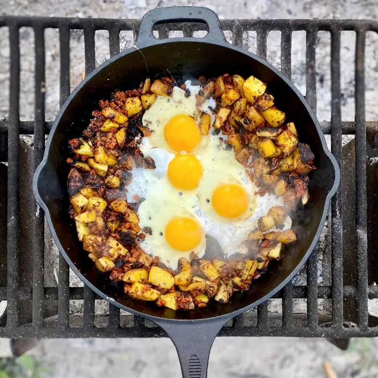 Campfire Breakfast Hash with Sausage and Eggs