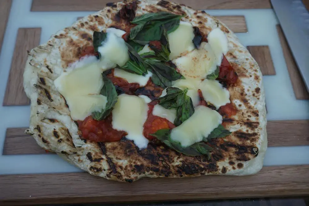 Campfire Pizza with Fresh Mozzarella and Basil