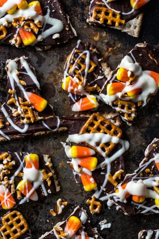 Candy Corn Chocolate Bark