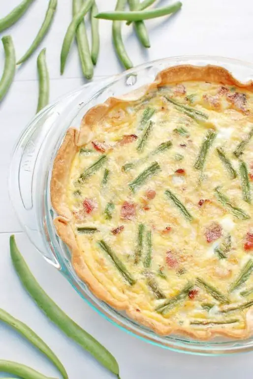 Canned Green Bean and Bacon Quiche