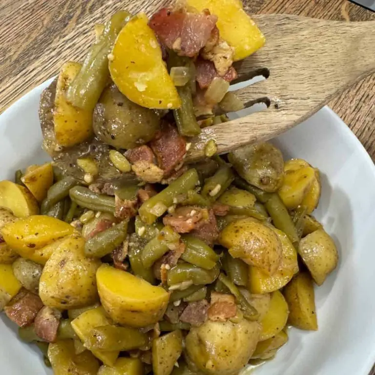 Canned Green Bean and Potato Hash