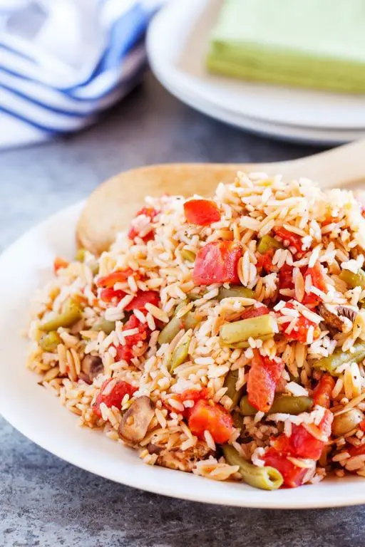 Canned Green Bean and Rice Pilaf
