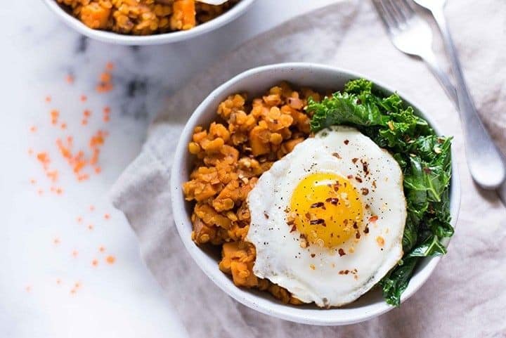 Canned Lentil and Sweet Potato Hash
