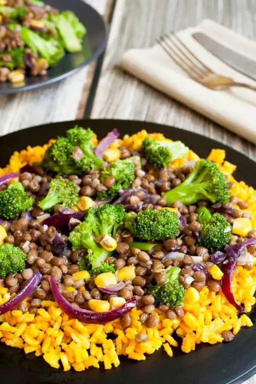 Canned Lentil and Vegetable Stir-Fry