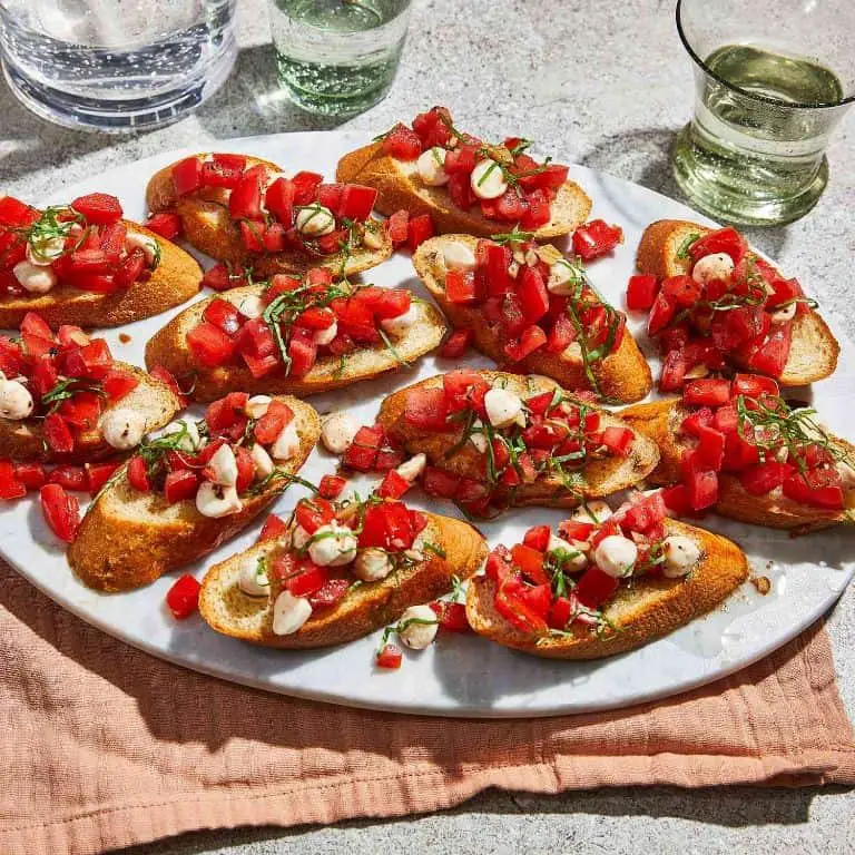 Caprese Bruschetta with Mozzarella