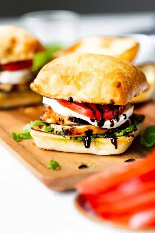 Caprese Chicken Sliders with Balsamic Glaze