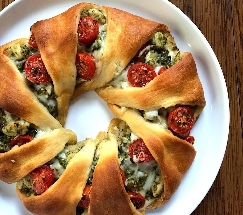 Caprese Crescent Roll Wreath