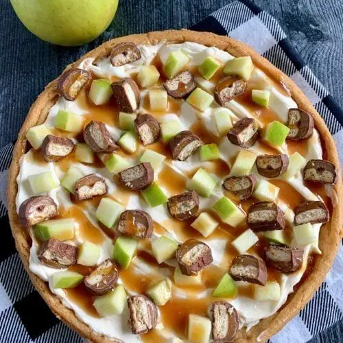 Caramel Apple Cookie Pizza