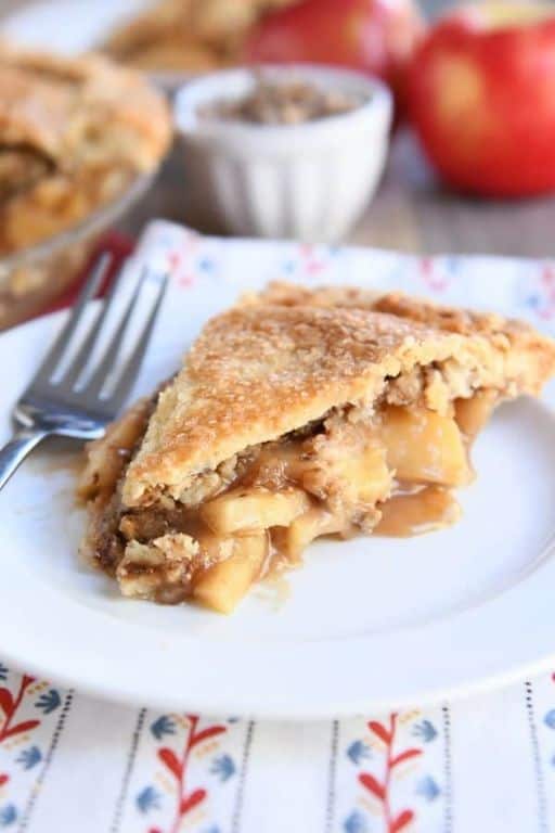 Caramel Apple Pie with Heath Toffee Bits