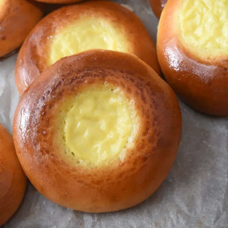 Caramel Custard Buns with a Gooey Center