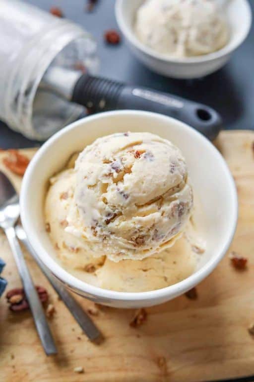 Caramel Pecan Keto Ice Cream
