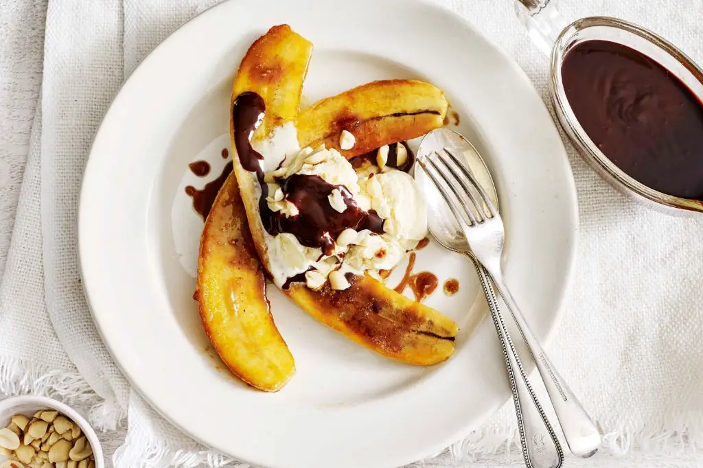 Caramel Swirl Banana Split with Sea Salt