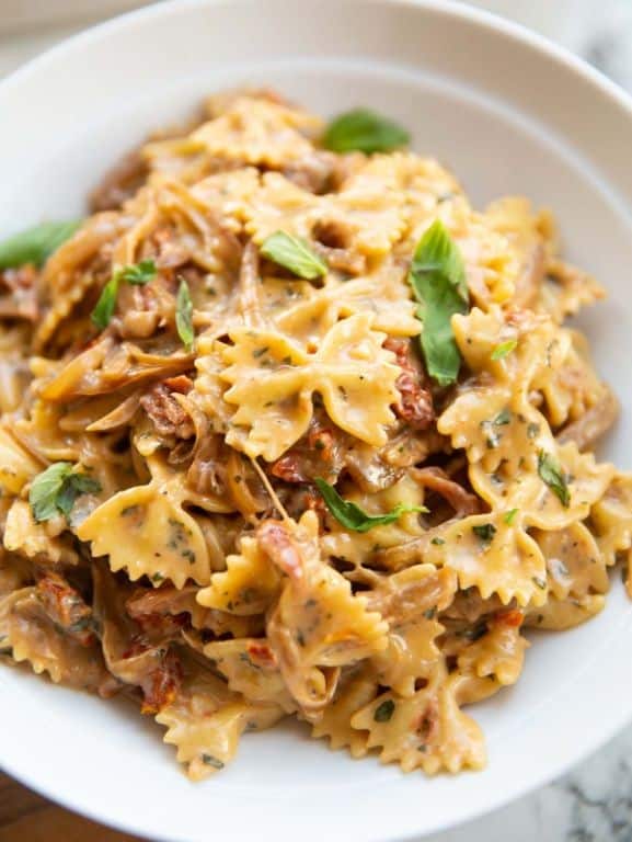 Caramelized Onion Mascarpone Pasta