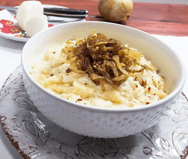 Caramelized Onion Mashed Cauliflower