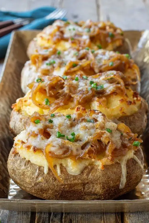 Caramelized Onion Twice Baked Potatoes