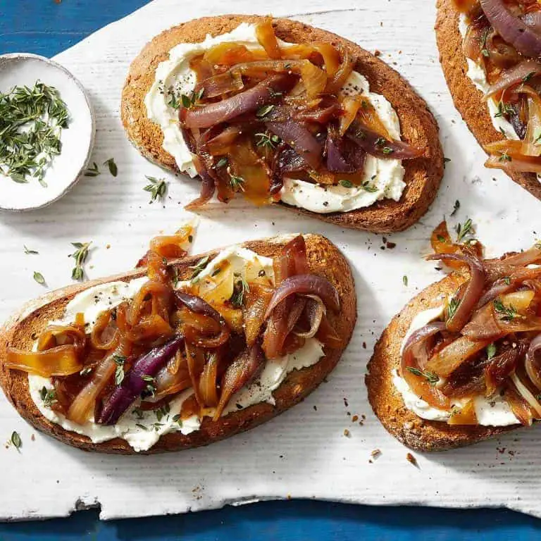 Caramelized Onion and Goat Cheese Bruschetta