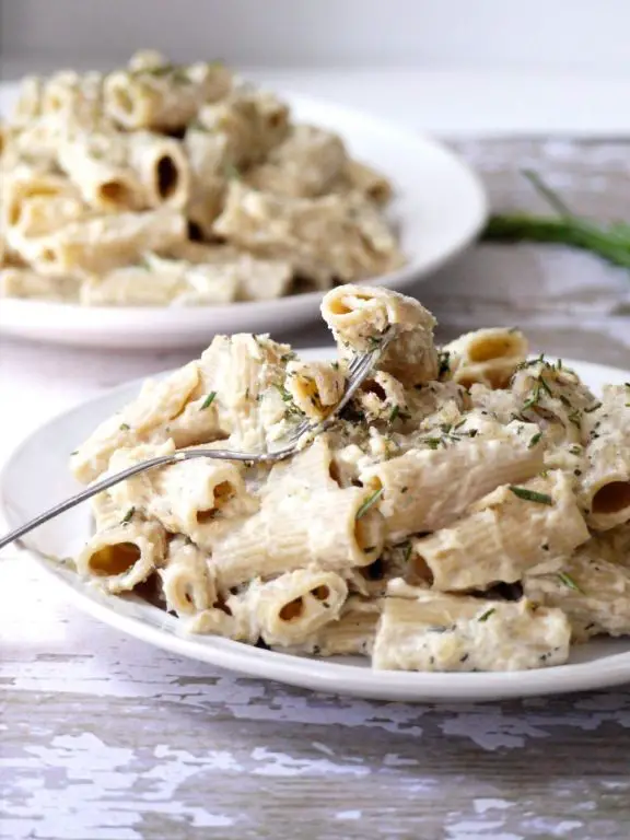 Caramelized Onion and Goat Cheese Pasta Bake