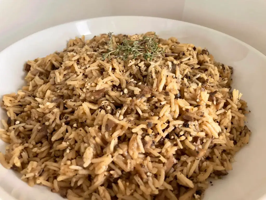 Caramelized Onion and Mushroom Rice