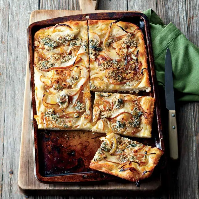 Caramelized Pear and Gorgonzola Focaccia