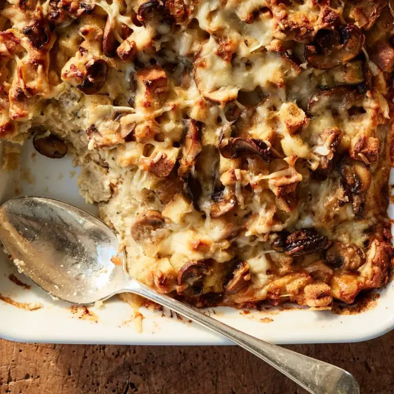 Caramelized Shallot and Gruyère Bread Pudding