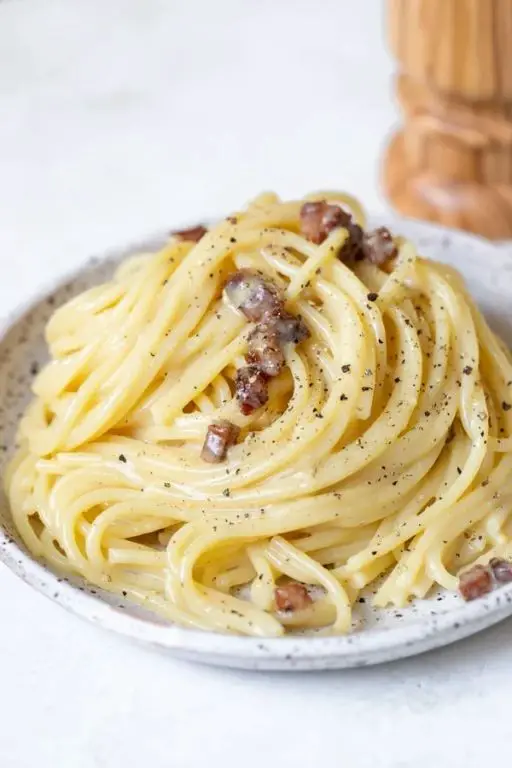Carbonara with Pancetta and Freshly Cracked Pepper