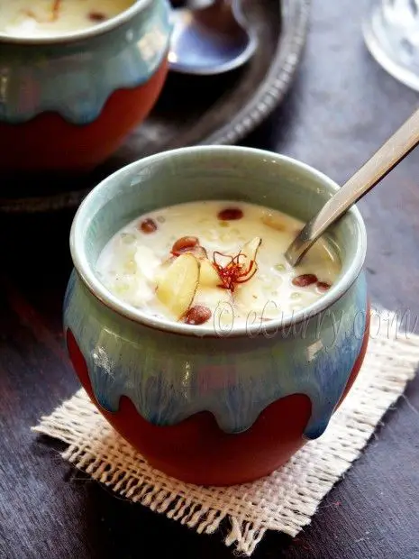 Cardamom Saffron Tapioca Pudding