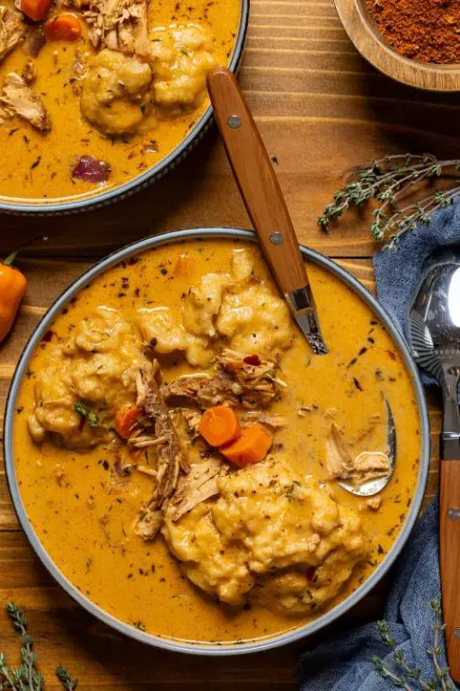 Caribbean Chicken Stew with Dumplings