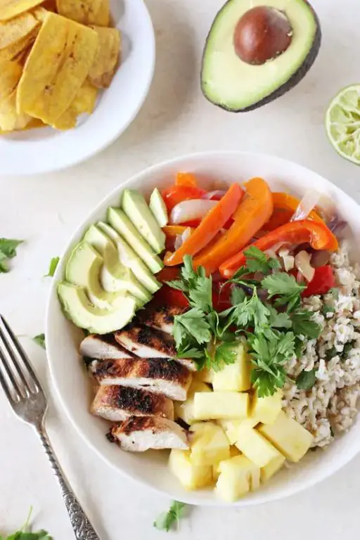 Caribbean Chicken and Coconut Rice Bowls