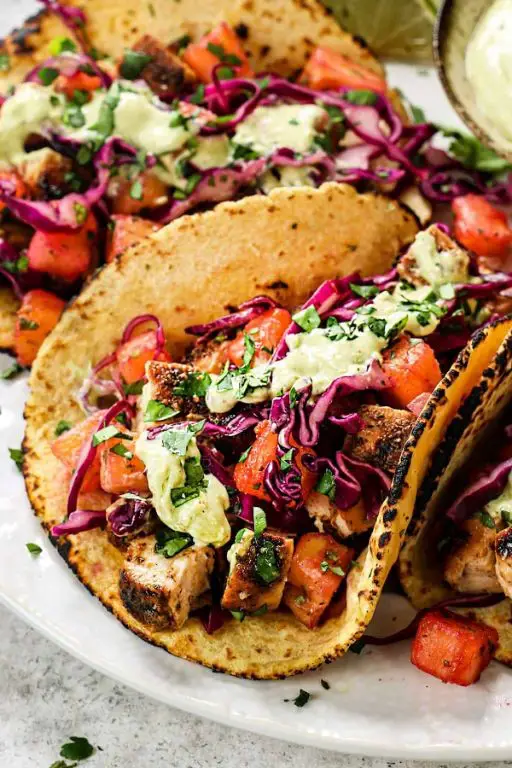 Caribbean Jerk Chicken Tacos